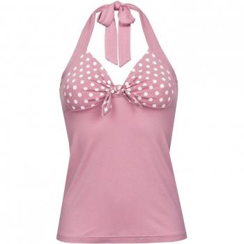 Pussy Deluxe Dotties loop sujeto al cuello Top Mujer Rosa XL