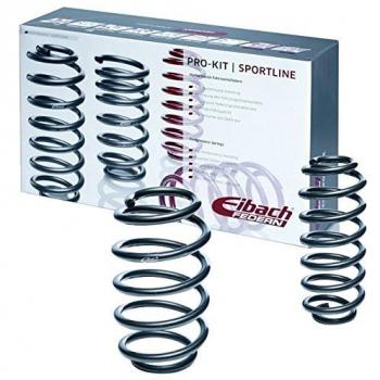 Kit de suspensión EIBACH Pro-Kit E7025-120 con muelles de rendimiento, diseñado para mejorar la estabilidad y manejo del vehículo, reduce la altura del centro de gravedad, proporciona un mejor agarre en curvas y mejora la estética del