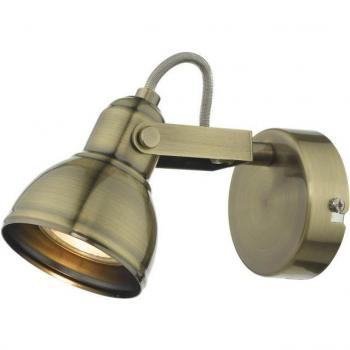 Foco individual de latón envejecido Fothergill 1 bombilla 11,5cm