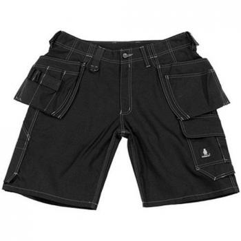 Pantalones Cortos de Trabajo Mascot Zafra 09349 con Bolsillos Colgantes, Talla C56, Negros