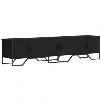 Mueble de TV madera de ingeniería negro 180x34x41 cm