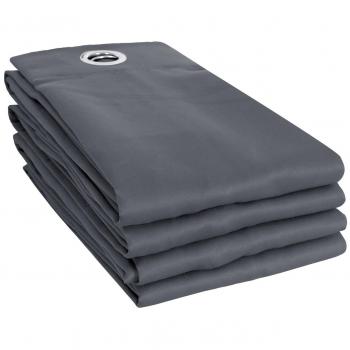 Deconovo Cortina Opaca Gruesa Decór Ventana Accesorios para Habitacion Matrimonio Estilo Moderno Elegante con Ojales 4 Piezas 140 x 240 cm Gris Oscuro