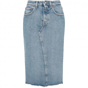 Mm6 Maison Margiela Women's Denim Midi Skirt in Blue | Size 40 | S52ME0014S30589978