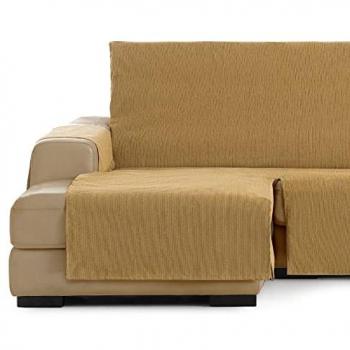 Protector Cubre Sofá Funda de Sofa Chaise Longue Extra 290 Adaptable modelo Chenilla Ocre Izquierdo