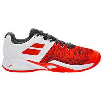 Zapatillas Babolat Propulse Blast Clay para Tierra Batida Hombres - Rojo y Blanco, Talla 46.5
