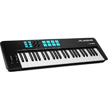 Alesis V49 MKII – USB MIDI Keyboard Controller with 49 Velocity Sensitive Keys, 8 Full Level Pads, Arpeggiator, Pitch/Mod Wheel, Note Repeat and Software Suite