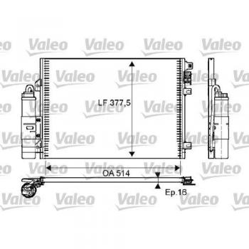 Condensador de aire acondicionado VALEO 814051, tipo: Sistemas de Aire Acondicionado, características: diseñado para un rendimiento óptimo en sistemas de refrigeración, fabricado por Valeo, número de pieza 814051