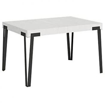 Mesa extensible 90x130/234 cm Rio Bianco Fresno estructura Antracita