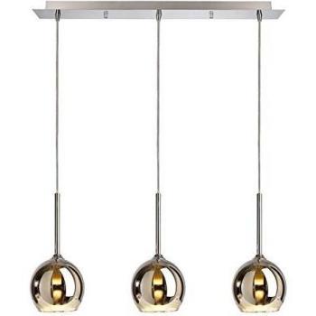 Lámpara colgante LED G9 de 3 luces con globos de cristal para cocina, bar y restaurante - Deko-Light Bunda 342115
