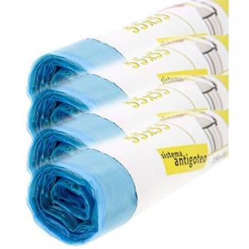 PAMEX - Pack de 4 Rollos de Bolsas de Basura 55x55cm Cierre Fácil Antigoteo
