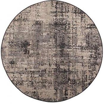 Alfombra redonda de polipropileno gris diámetro 160 cm