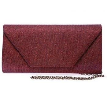 La Modeuse - Cartera de mano para mujer rojo talla única