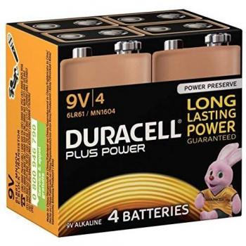Batería Alcalina 9V Desechable Duracell Plus Power