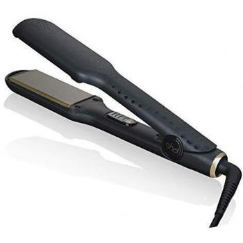ghd max - Plancha de pelo profesional con plachas anchas 5cm para cabello largo, Negra