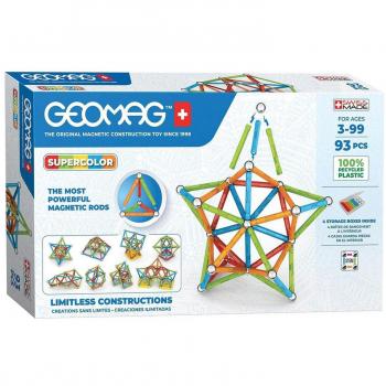 Geomag Super Color Recycled Magnetic Building Set - 93 Pieces