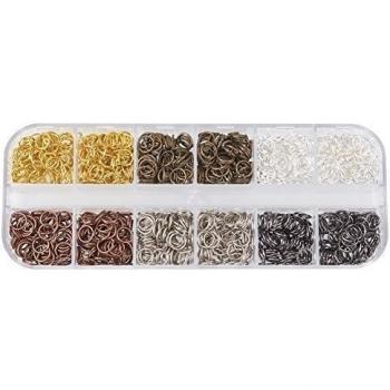 PandaHall Elite Close but Unsoldered Jump Rings 6mm Diameter 6 Color Jewelry Making Findings