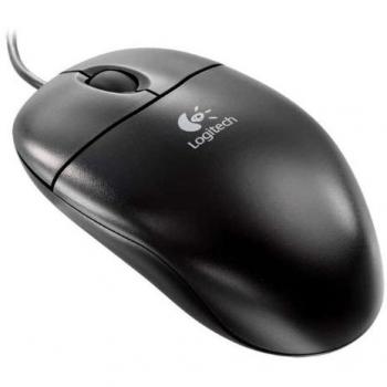 Logitech S96 - Ratón óptico con Cable PS/2, Color Negro