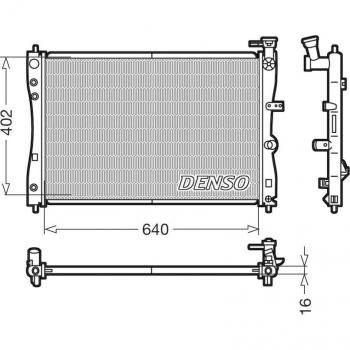 Radiador DENSO DRM45005 de Refrigeración del Motor