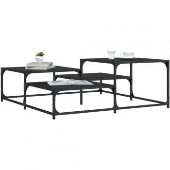 vidaXL Coffee Table Black 107x107x40 cm Engineered Wood