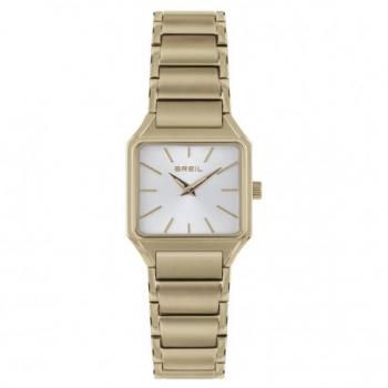 RELOJ DE MUJER BREIL THE B Esfera PLATA Movimiento SOLO PLATA - 2 CUARZOS LANCHE y PULSERA DE ACERO COLOR ORO TW1972