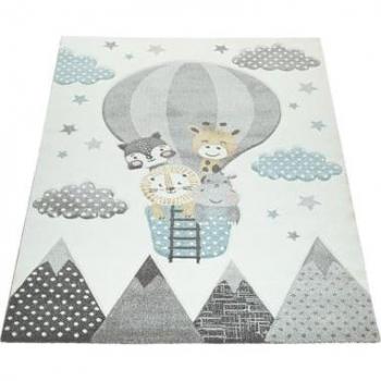 Alfombra Infantil 3D Animales Selva Crema 160x230 cm