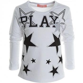 BEZLIT - Camiseta de manga larga - Cuello redondo - Manga Larga - para niña blanco 4 años