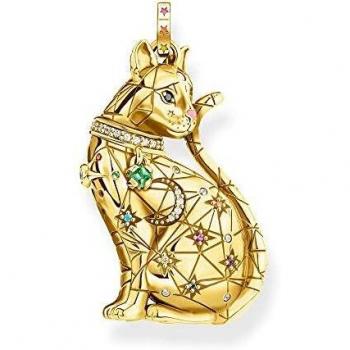 Colgante de gato con constelación de plata y baño de oro de 18K - Thomas Sabo