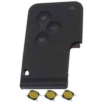 Carcasa tarjeta llave Jongo Renault Megane 3 botones 2 Laguna 2 espacio 2 Clio 3 sin hoja + 3 botones Switch