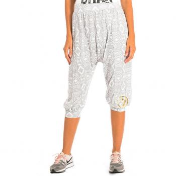 Pantalón Deportivo Harem Zumba Blanco Estampado