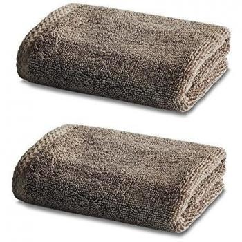 Ropa de Baño de Bambú - Doble Set - 2 x Lujo Bambú Toalla de Cara - 800gsm - Trufa - 30cm x 30cm