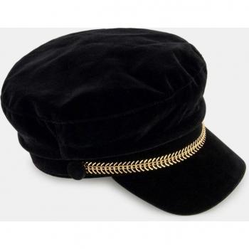 Gorra Tintoretto en negro con acabado aterciopelado