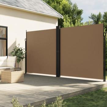 Tienda de campaña retráctil Side Sun Tortorora 200x1000 cm, toldo lateral retráctil gris taupe 200x1000 cm