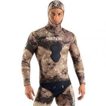 Chaqueta de pesca submarina Seac Gannet 3 mm verde para hombre