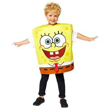 amscan Disfraz oficial de Bob Esponja Nickelodeon para niños, amarillo, 8-12 años