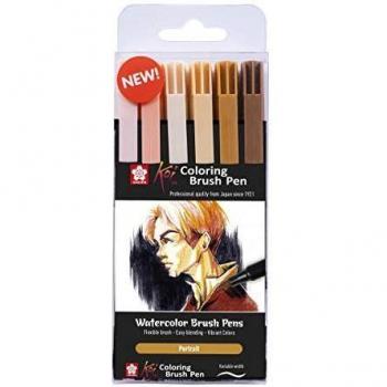 Rotuladores Koi Brush para Retrato - Set de 6 Colores