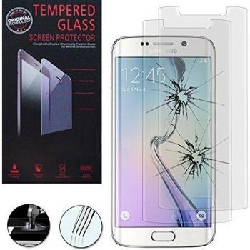 Samsung Galaxy S6 edge G925, SM-Funda de piel sintética con tapa y función atril y 2 protectores de pantalla y 1 lápiz capacitivo, 1-Soporte de coche para GPS con pinza ajustable giratoria