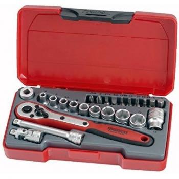 Tengtools T1424 - Juego de llaves de vaso 1/4 de 24 piezas