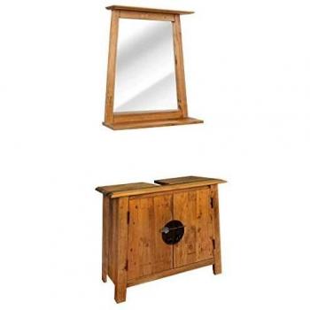 Bathroom Furniture Set Solid Pinewood