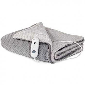 Orbegozo MAH 1750 - Manta térmica, 3 niveles de temperatura, calentamiento rápido, protección contra sobrecalentamiento, apagado automático, 170x100cm, 120 W