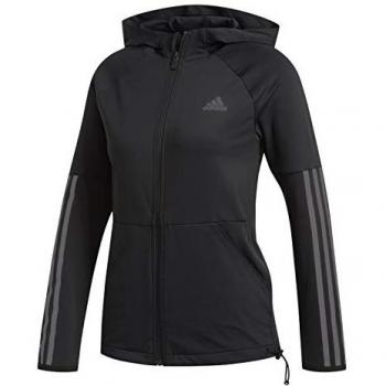 adidas 3s FZ Hoodie Sudadera, Mujer, Black, S