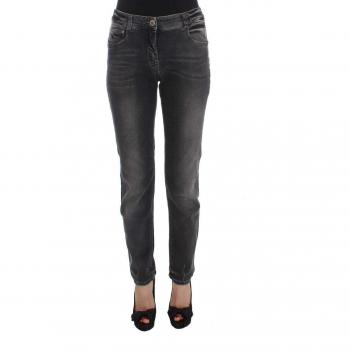 Ermanno Scervino Gray Wash Cotton Blend Stretch Jeans Pants - W31, Elegant Gray Regular Fit Jeans, Slim-fit Jeans, female, Gray