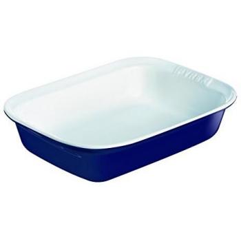 Pyrex Impressions Blue White - Fuente rectangular, 33 x 24 cm, color azul y blanco