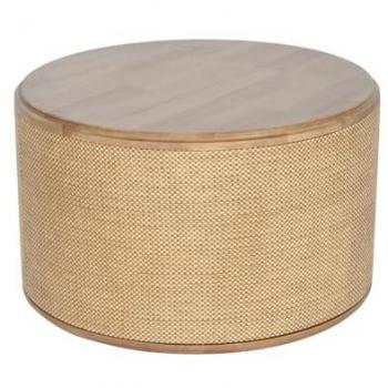 Mesita Auxiliar Home ESPRIT Natural Cuerda Abeto 70 x 70 x 42 cm