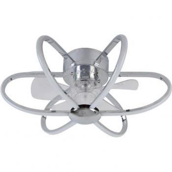 Ventilador de Techo Jura Lumit 74W 5 Aspas Mando A Distancia Cromo Ø53,5 Cm