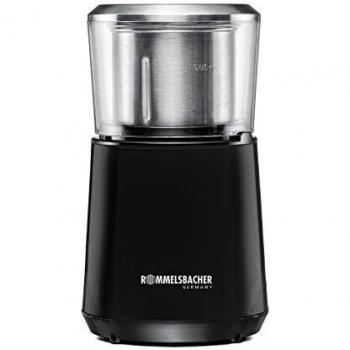 ROMMELSBACHER EKM 120 Molinillo de café, 200 W, 50 Grams, 44 Decibeles, Acero Inoxidable, Negro
