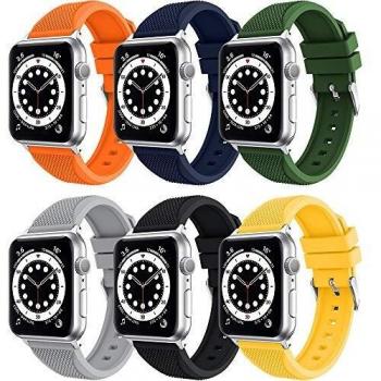 TOPsic Correa para Apple Watch Correa 38mm 40mm 42mm 44mm, Reemplazo Correa Silicona de Sport Banda para iWatch Correa Series 5 4 3 2 1
