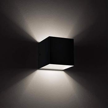 Aplique Lumicom Desmo Negro de Metal GX53 10x10xH10 cm