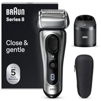 Afeitadora Eléctrica Hombre Braun Series 8 8567cc Plata - Cuidado Personal, Máquina de Afeitar Barba