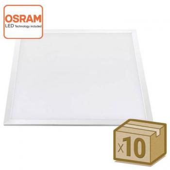 Pack 10 x Panel LED 48W-40W-36W-24W, 60x60cm, Blanco cálido