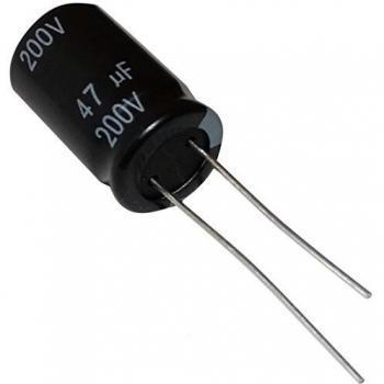 AERZETIX: 5 x condensadores electrolíticos radiales 47µF ± 20% 200V THT 105°C 10000h Ø12,5x20mm